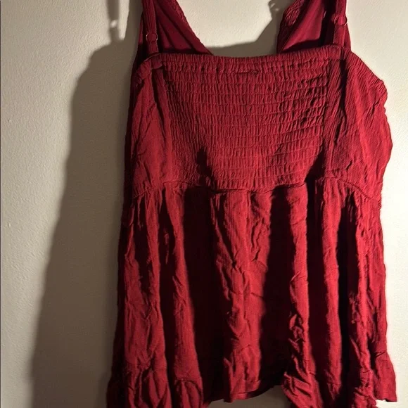 Torrid Red Ruched Ruffled Camisole - Picture 5 of 5
